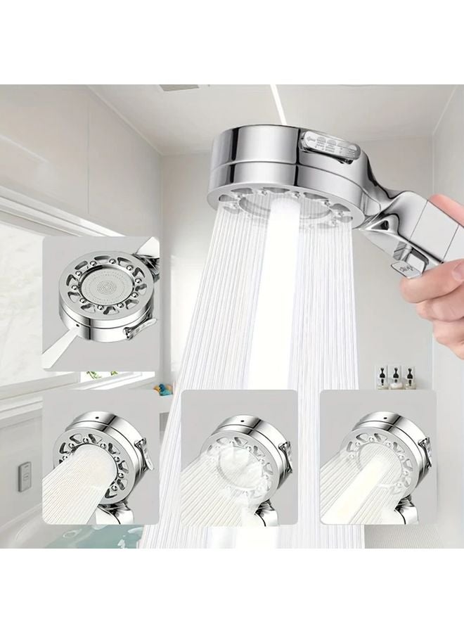 Black Pressurized Shower Head 24 Types Tilted Bath Bully With Lotus Design - Image 1